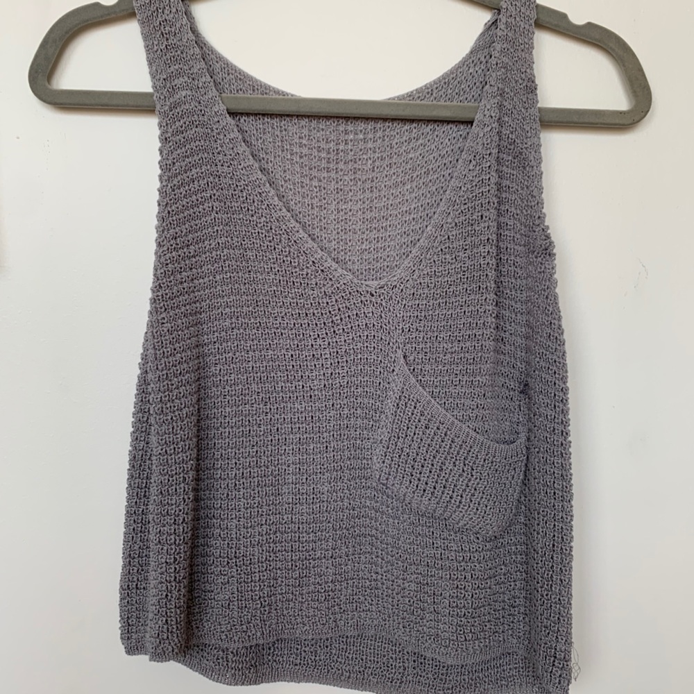 Knit crop tank